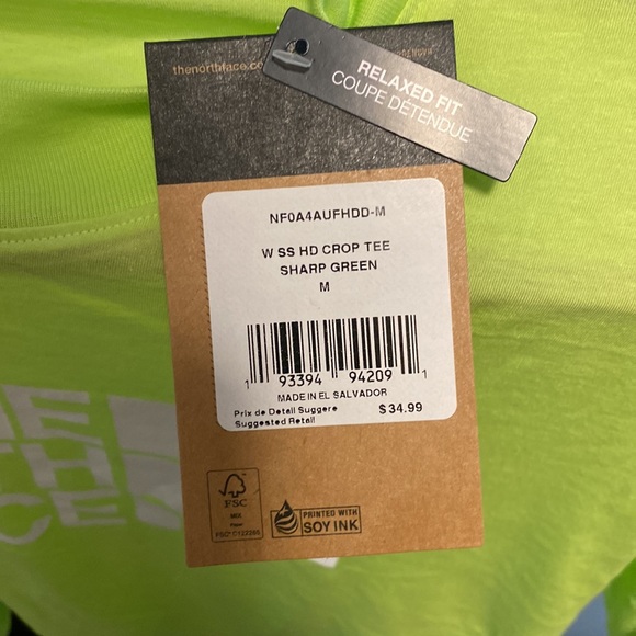 North Face neon lime green shirt - Picture 2 of 3